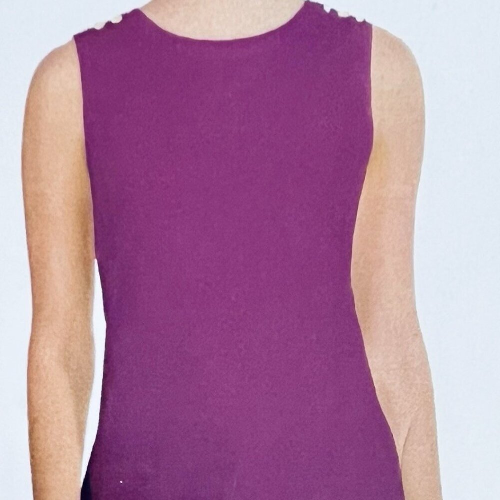 JONES NEW YORK SIGNATURE Solid Sleeveless Tank Top Size XXXL Purple NWT